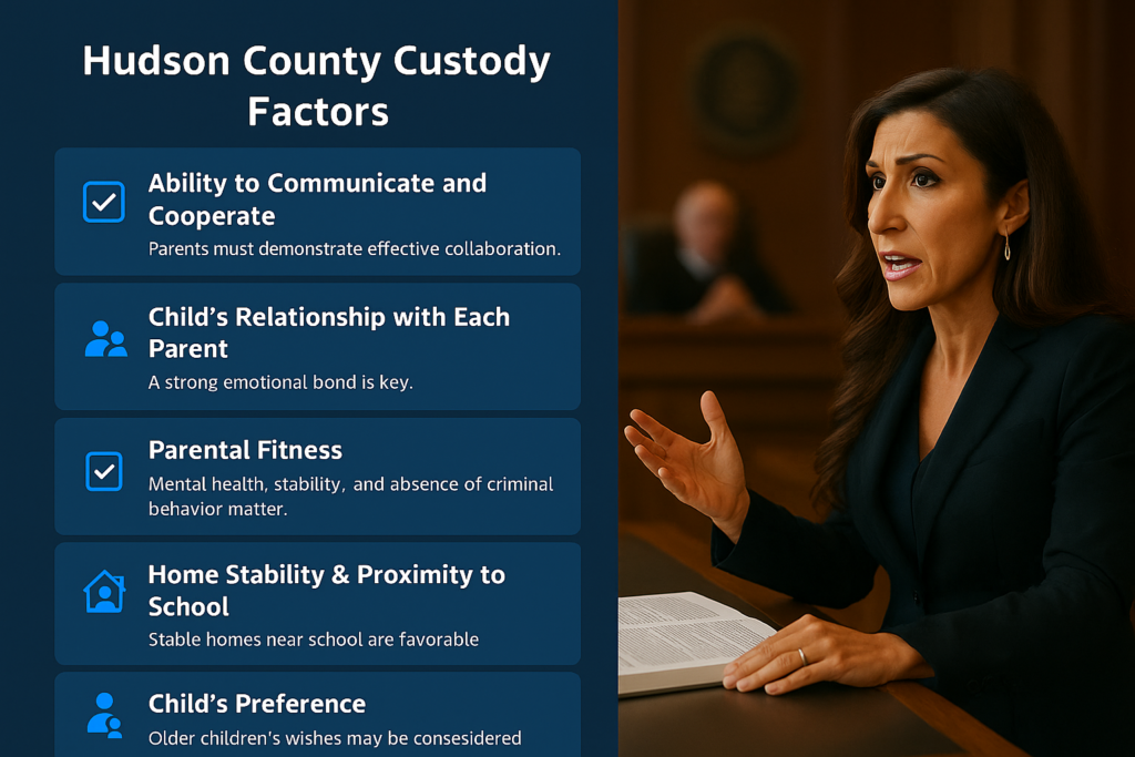 Hudson County Custody Factors Hudson County Custody Factors