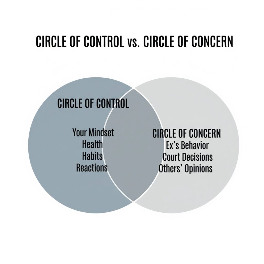 Circle of Control vs. Circle of Concern” infographic
